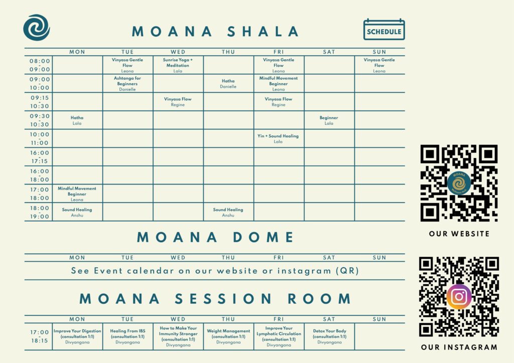 Moana Shala, Dhome